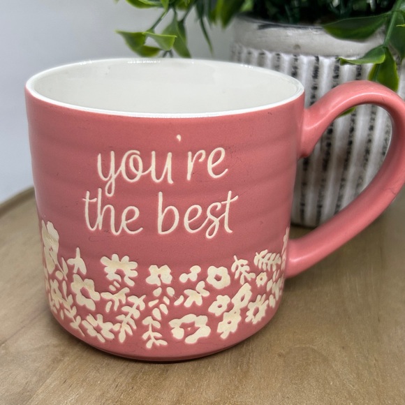 Threshold Other - Threshhold Coffee Pink Floral Mug You Are The Best 14Oz. by Target